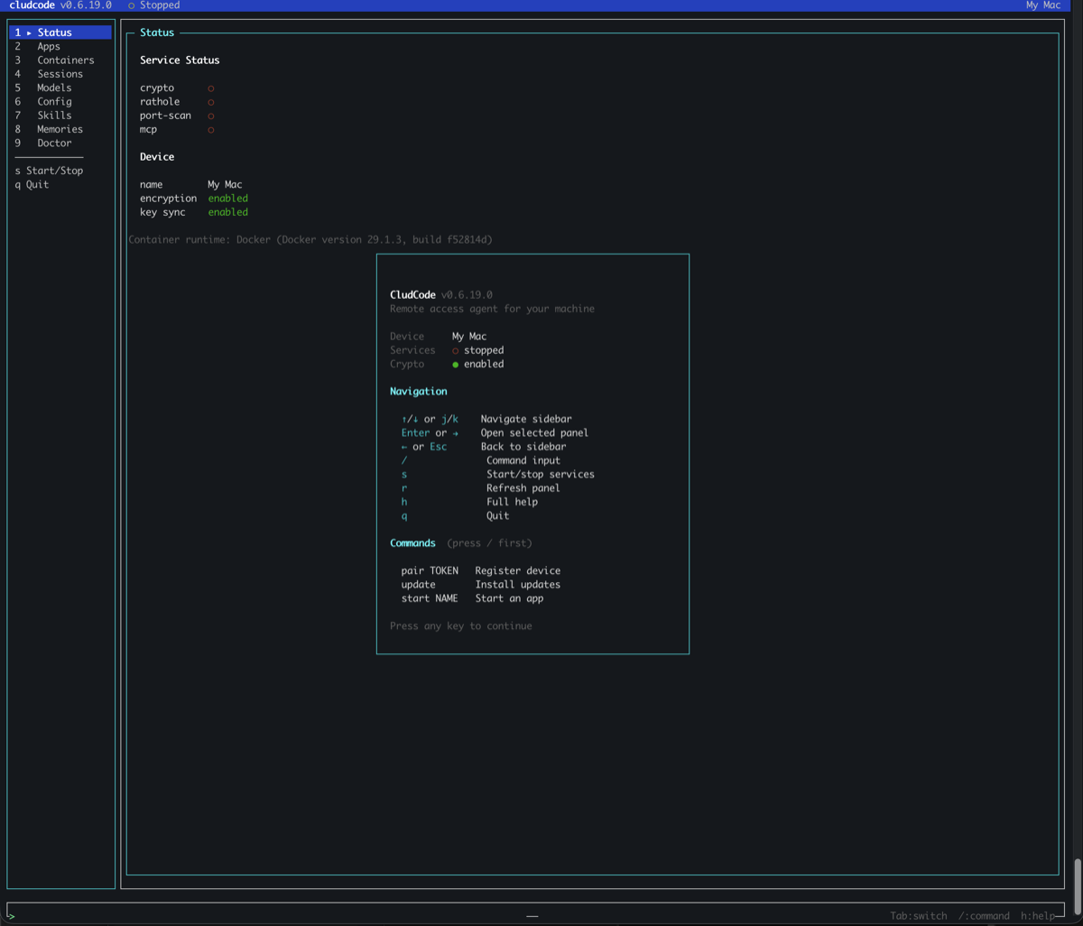 CludCode on Terminal TUI